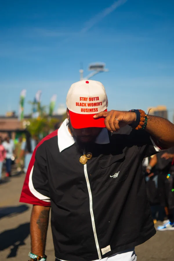 Stay Outta Black Women's Business Snapback (Red color) - Image 2