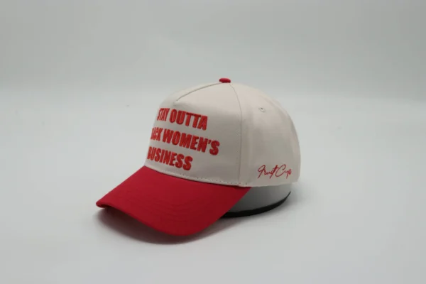 Stay Outta Black Women's Business Snapback (Red color) - Image 6